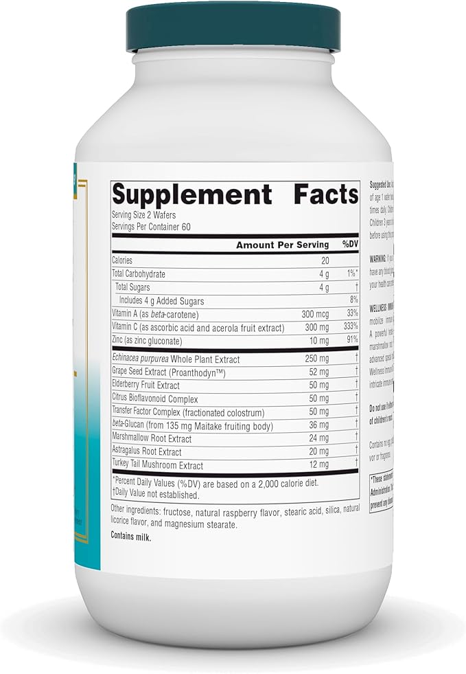 "Source Naturals Wellness Immune Chewable, Great-Tasting Defense Complex*, 120 Wafers"