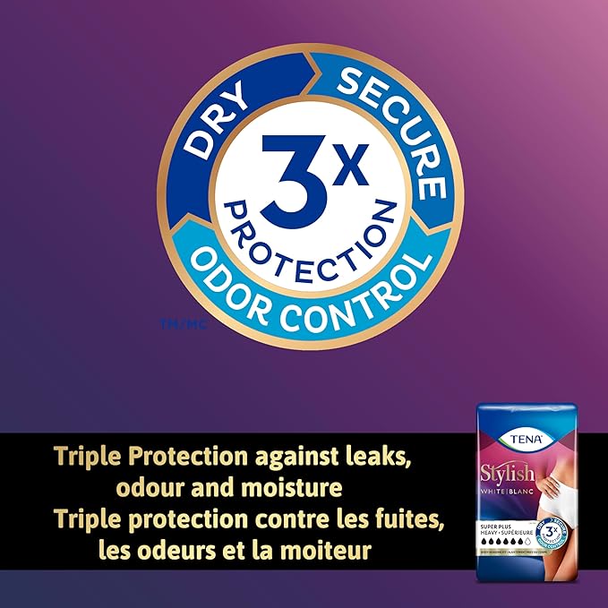 TENA Super Plus Incontinence Underwear for Women, Heavy Absorbency, X-Large, 1 Pack-14 count