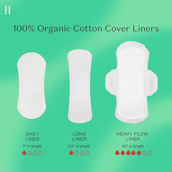 The Honey Pot Company - Herbal Long Panty Liners for Women - Infused w/Essential Oils for Cooling Effect & Organic Cotton Cover - Feminine Care - FSA & HSA Eligible - 30 ct
