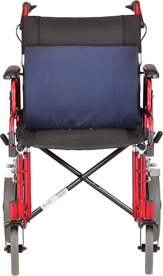 NOVA Medical Products Extra-Wide Lumbar Back Cushion, 17.5" Wide Back Cushion for Office Chair, Car Seat or Chair, Color Blue