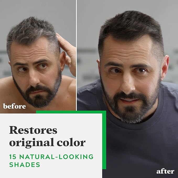 Just For Men Shampoo-In Color (Formerly Original Formula) & Shampoo-In Color (Formerly Original Formula), Mens Hair Color with Keratin and Vitamin E for Stronger Hair - Dark Brown, H-45, Pack of 3