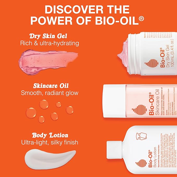 Bio-Oil Skincare Body Oil Bundle, Serum for Scars & Stretch Marks, Face and Body Moisturizer with Vitamin E & A for Sensitive Dry Skin, 4.2 oz and 2 oz Bottles