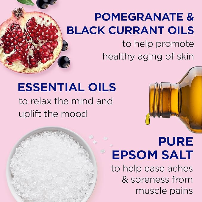 Dr Teal's Epsom Salt Magnesium Soak, Pomegranate & Black Currant, 3 lbs