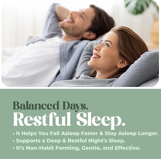 American Nutriceuticals - Serene Sleep Aid - with Melatonin & Magnesium - All Natural Sleep Aid for Adults -Long-Lasting - 60 Capsules -30 Day Supply