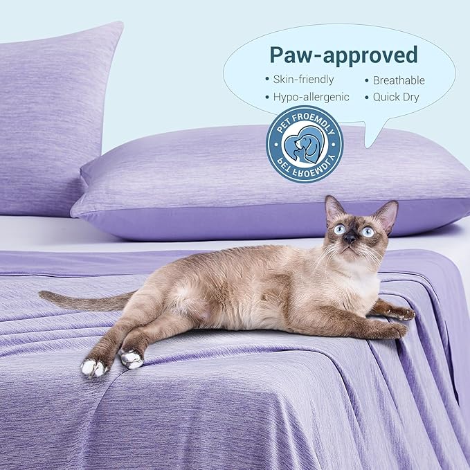 Elegear Revolutionary Cooling Blanket Queen Absorbs Heat to Keep Body Cool for Night Sweats, Arc-Chill 3.0 Cool Fiber Q-Max>0.5 for Hot Sleepers, Lightweight Summer Cold Blankets for Sleeping, Purple