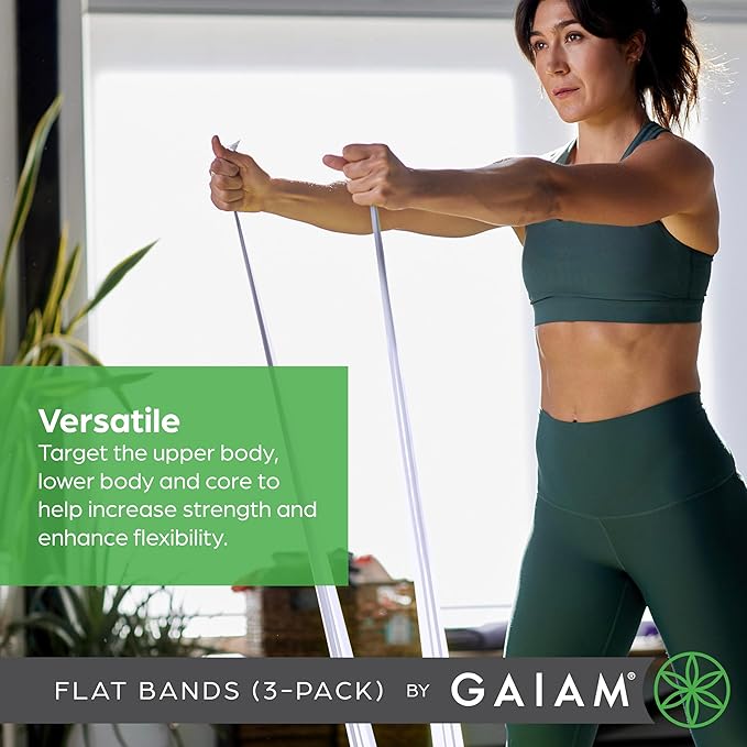 Gaiam Restore Strength and Flexibility Resistance Band Kit Set