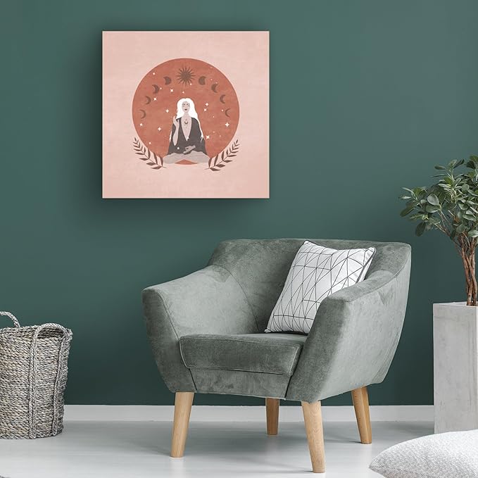 Trademark Fine Art Canvas Wall Art - Emel Tunaboylu 'Meditasyon Beyaz Sacli Kadin' Wall Art for Living Room, Bedroom, or Office Décor