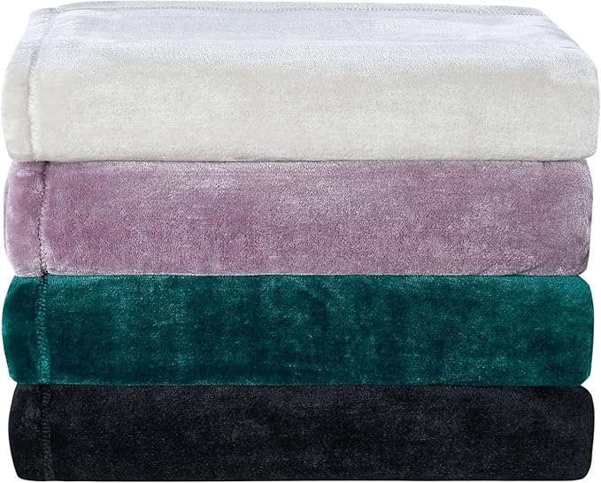 Columbia 50" x 60" Super Plush Lightweight Throw Blanket - Outdoor Essentials for Camping, Picnics, and Adventures, Soft and Cozy Home Essentials for Bed and Living Room - Dark Stone