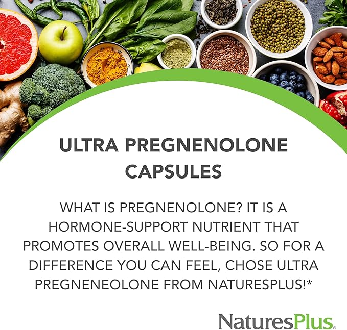 NaturesPlus Ultra Pregnenolone - 60 Capsules - Promotes Overall Well-Being, Immune Support & Cognitive Function - 60 Servings