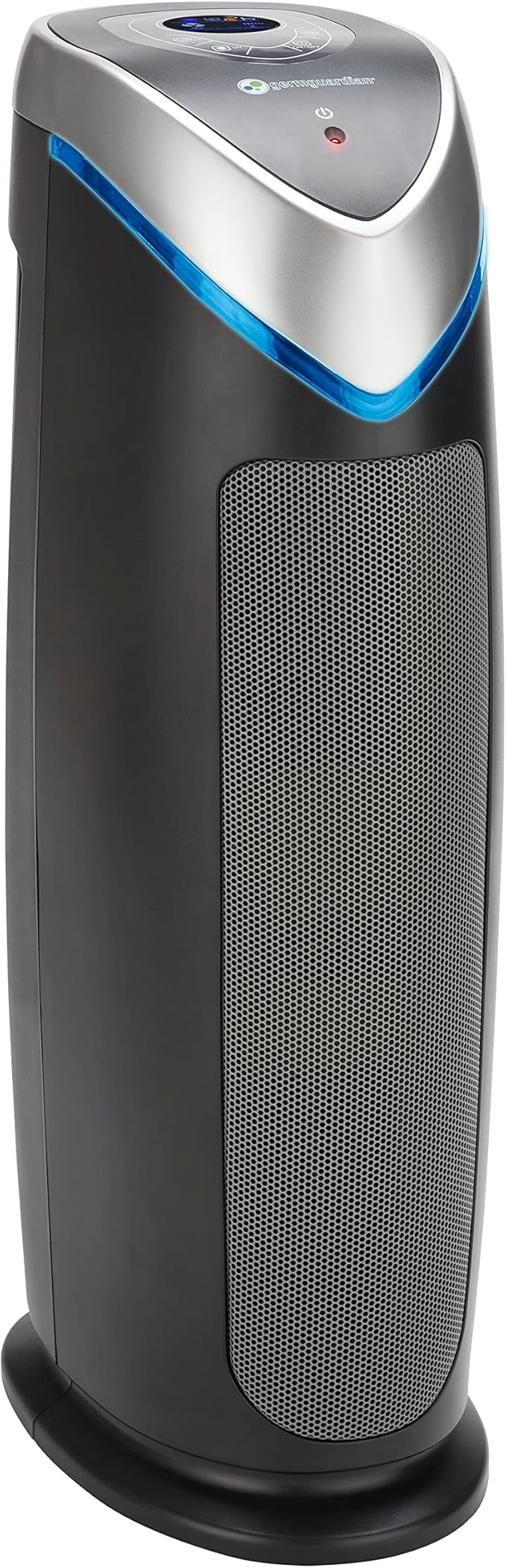 GermGuardian Air Purifier with HEPA Filter, 5-Speeds, Timer, Removes 99.97% of Pollutants, Covers Large Room up to 743 Sq. Foot Room in 1 Hr, UV-C Light Helps Reduce Germs, 22", Gray, AC4870
