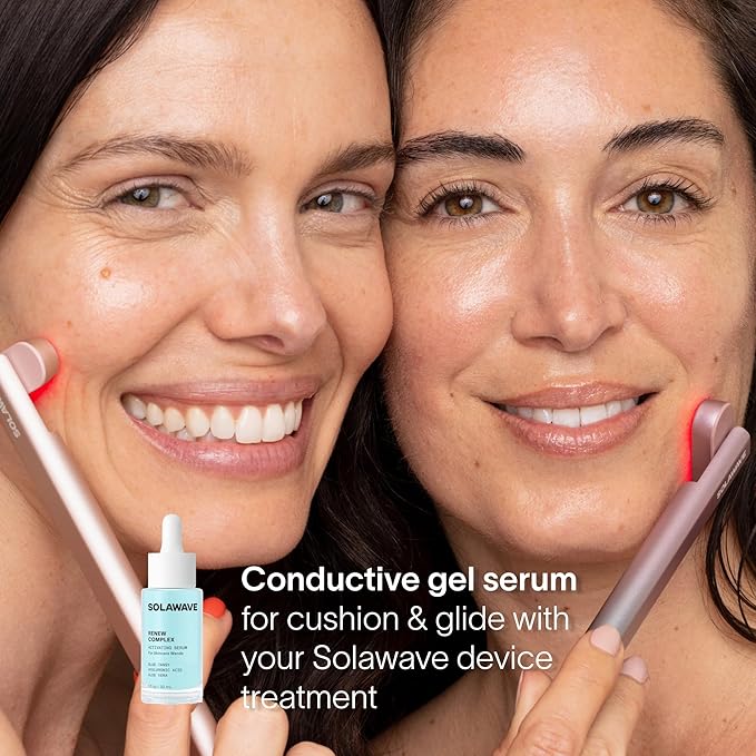 Solawave Renew Complex Serum for Face & Neck | Boost the Effects of Solawave Facial Wand | Red Light Therapy for Face & Microcurrent Facial Device for Anti-Aging & Skin Tightening | Solawave Original