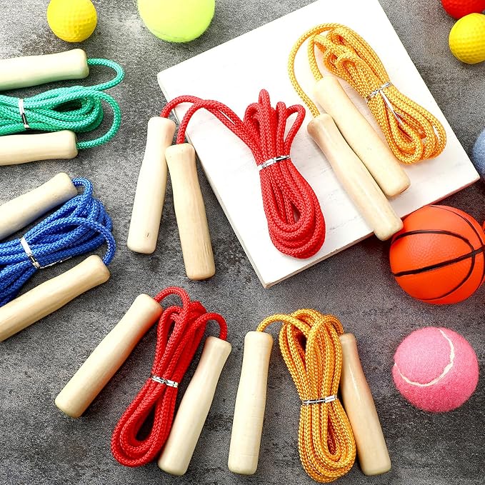 Jumping Rope Bulk with Wooden Handles 8.53 Ft Adjustable Long Skipping Rope for Multiplayer Double Dutch Jump Rope for Exercise Outdoor Fun School Sport Game Gift